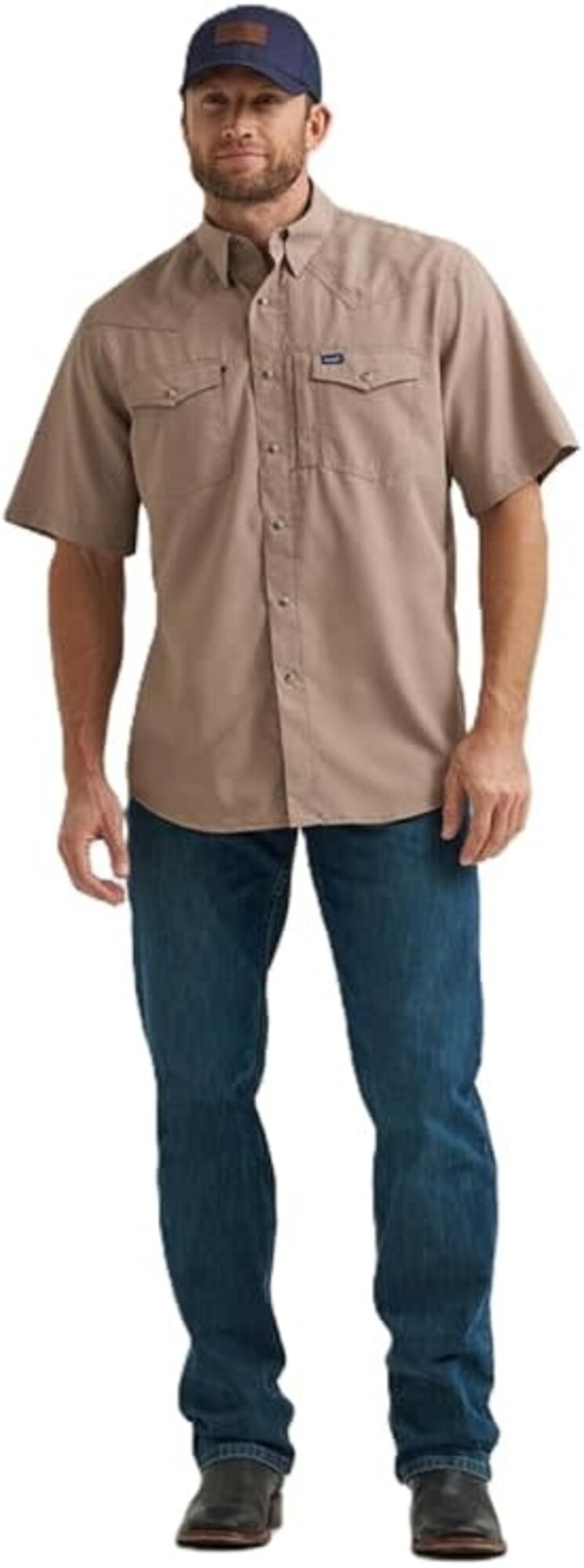 Wrangler Performance Snap Classic Fit Tan