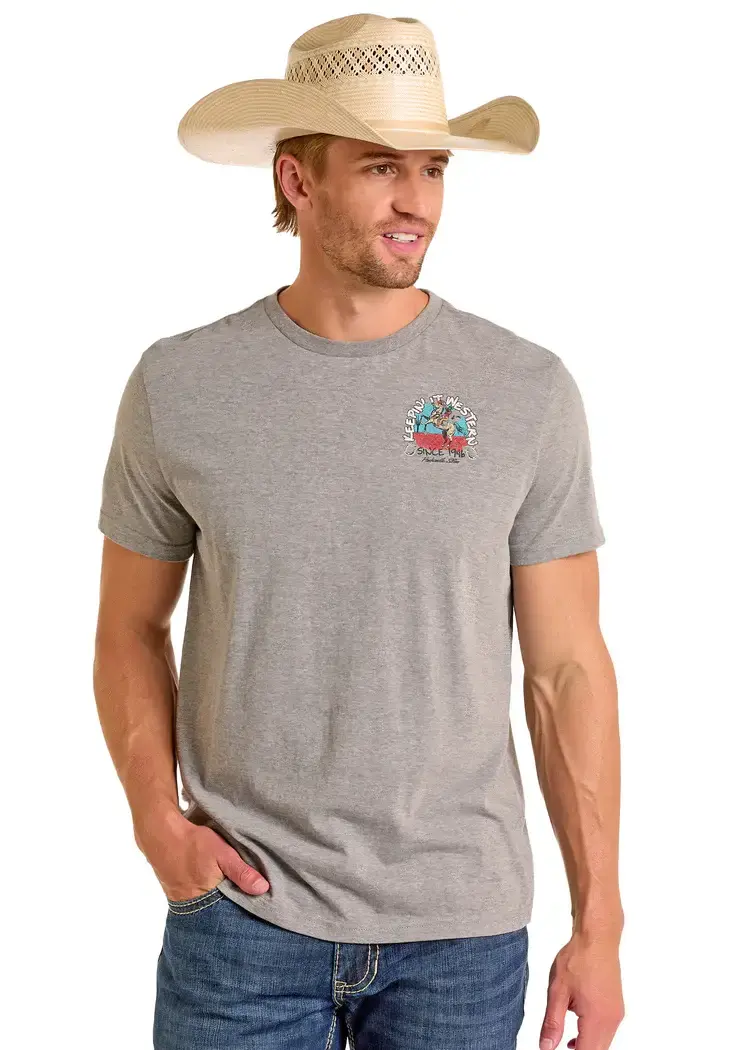 Panhandle Western Wear Keepin It Western Tee Grey