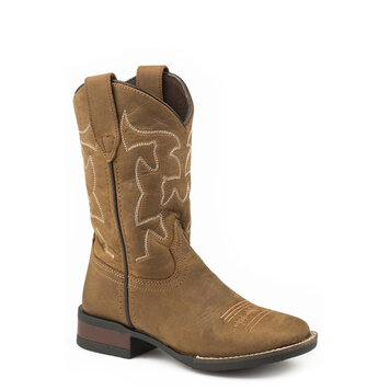 Roper Youth Leather Sq Toe Cowhide