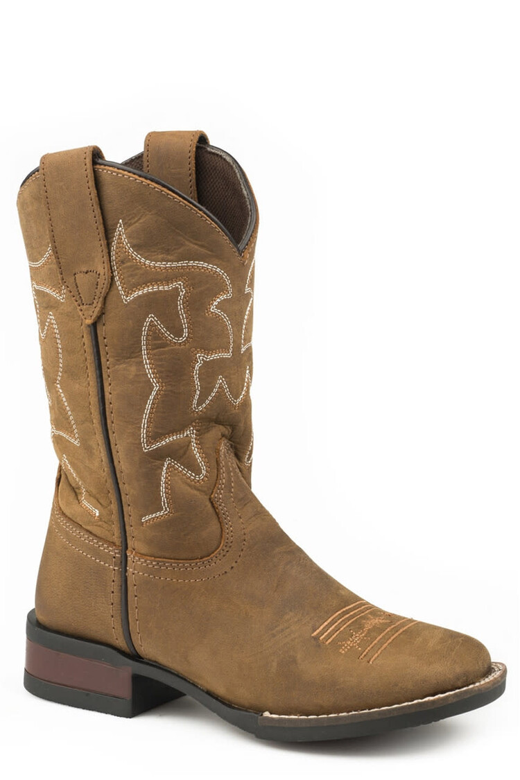 Roper Youth Leather Sq Toe Cowhide