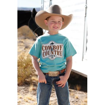 Cinch Youth Cowboy And Country Tee Blue