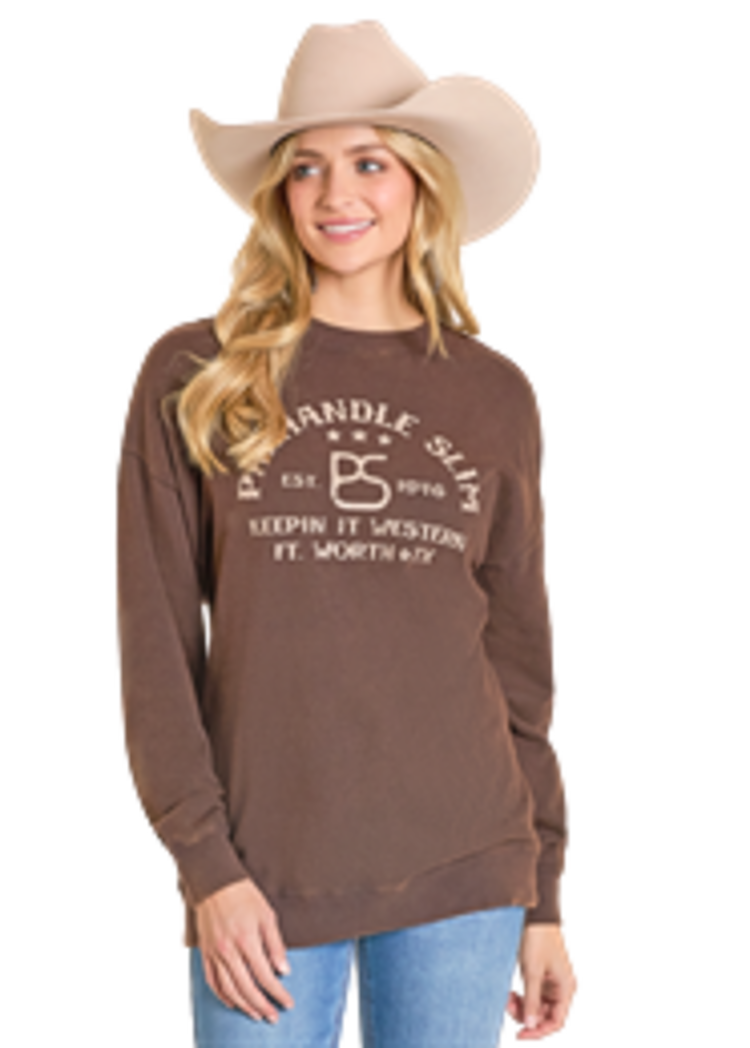 Panhandle Western Wear PS Logo Sweatshirt Brown