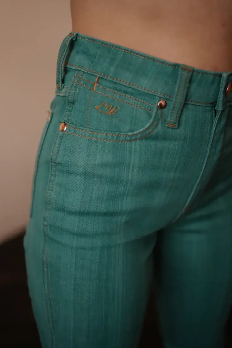 Wrangler Lainey Wilson Boot Hugger Jean Turquoise