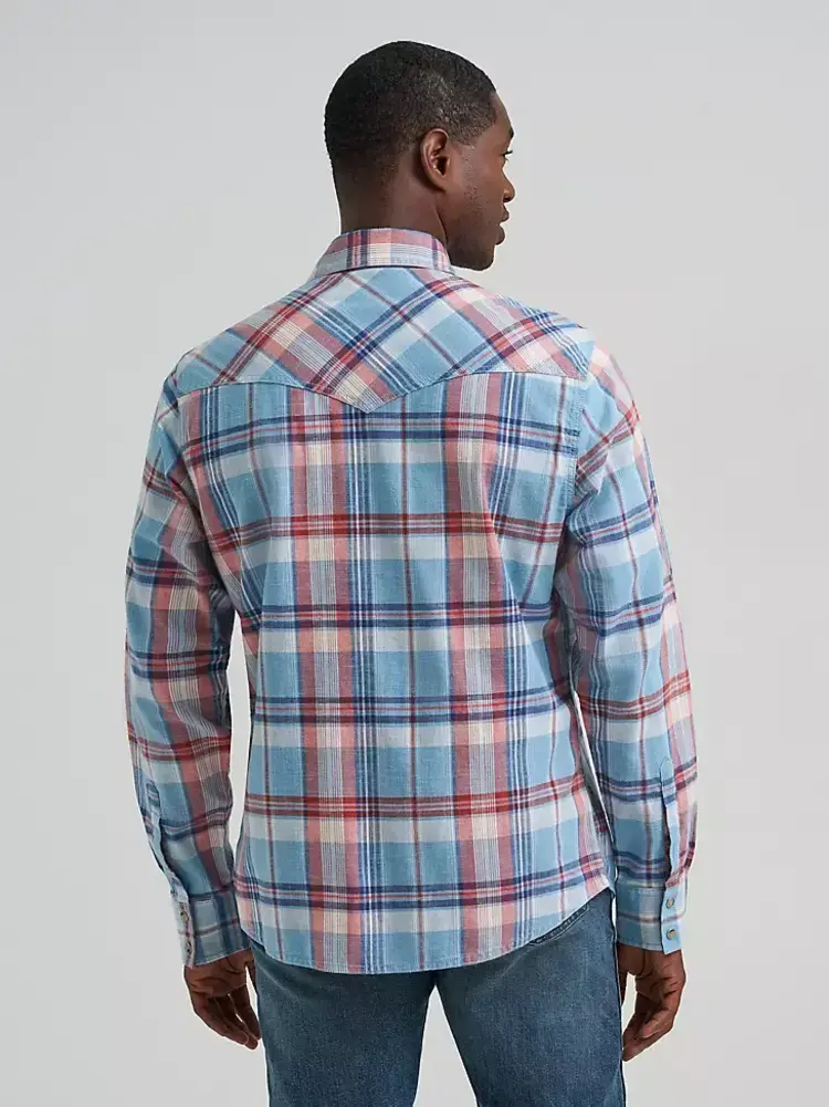 Wrangler Retro Snap Muted Plaid Modern Fit