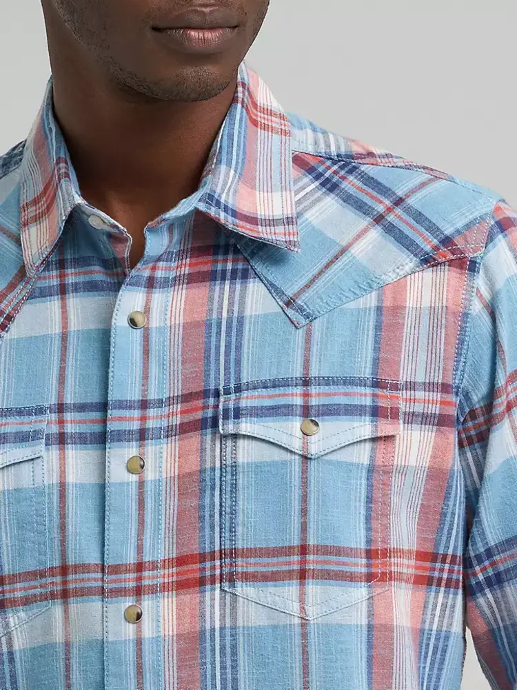 Wrangler Retro Snap Muted Plaid Modern Fit
