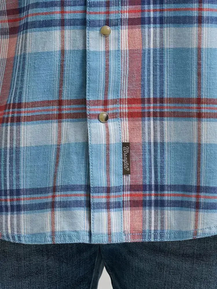 Wrangler Retro Snap Muted Plaid Modern Fit