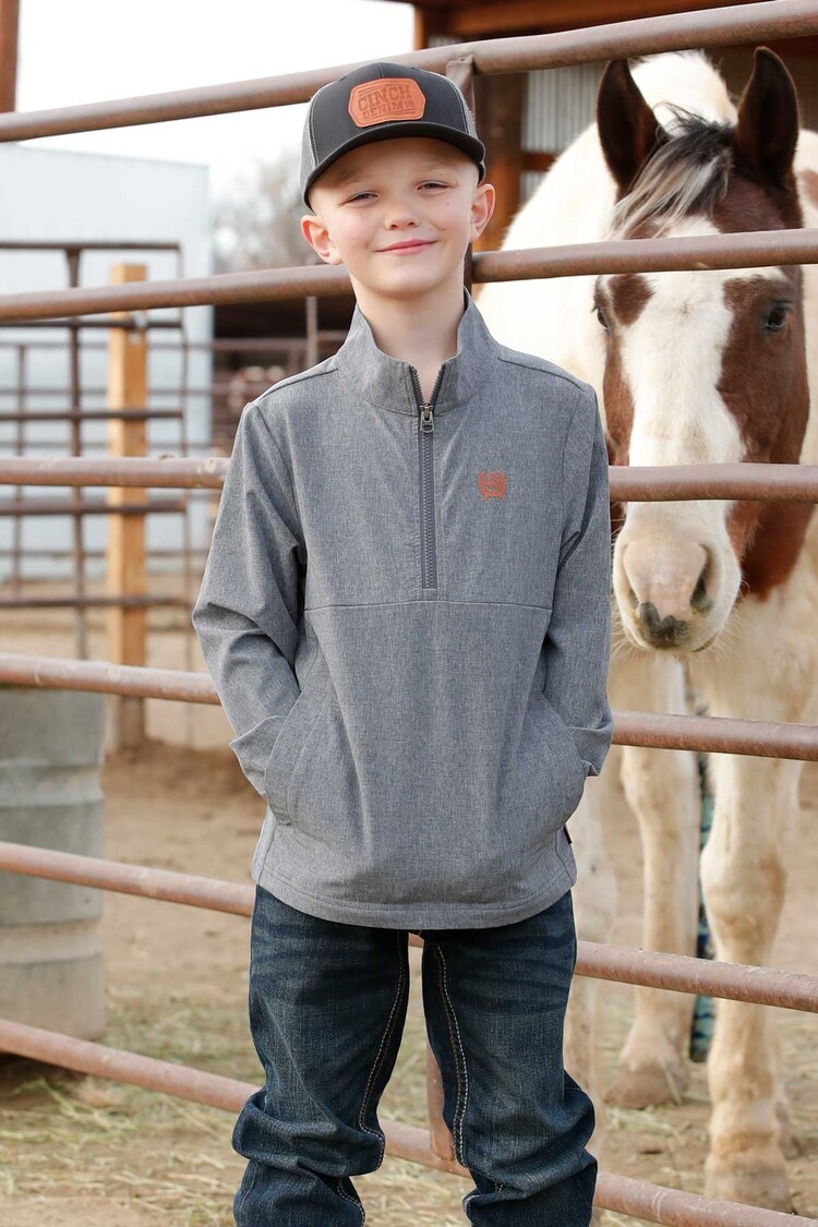 Cinch Youth Windbreaker Heather Grey