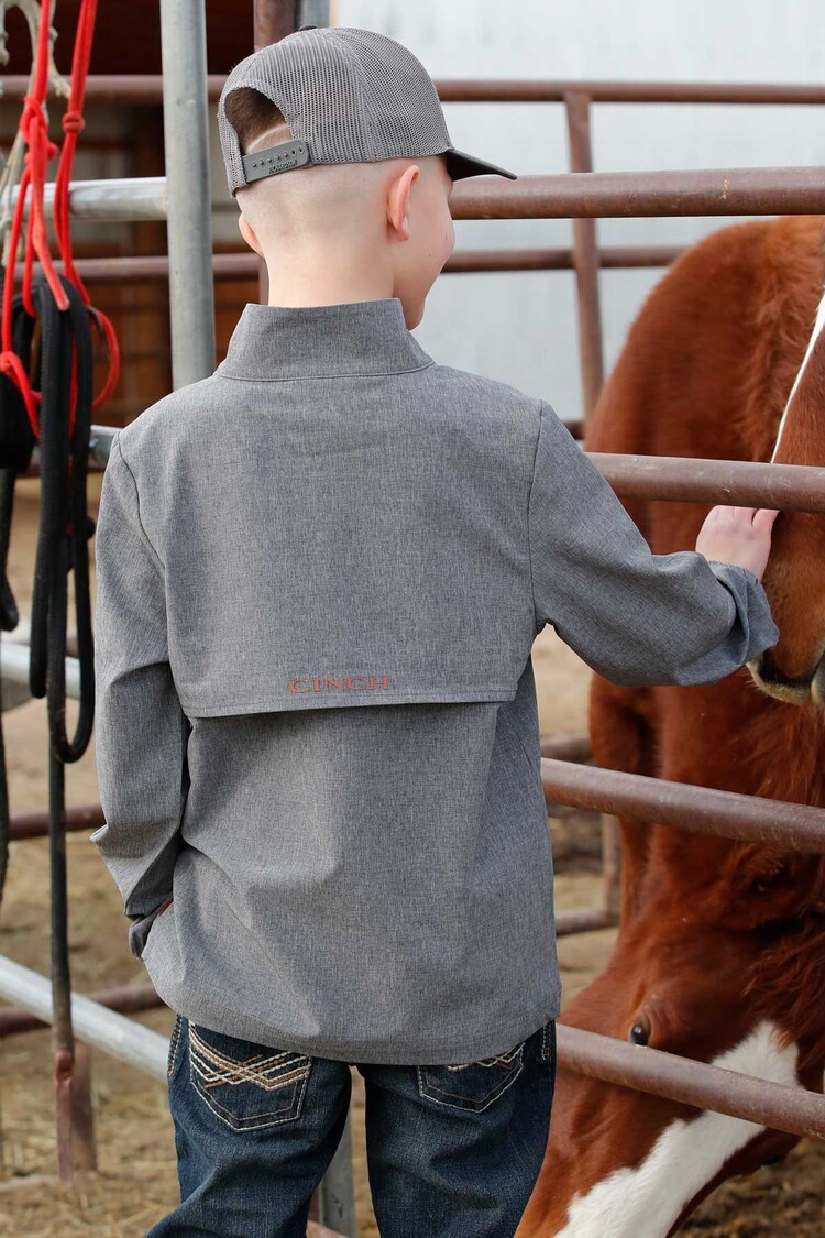 Cinch Youth Windbreaker Heather Grey