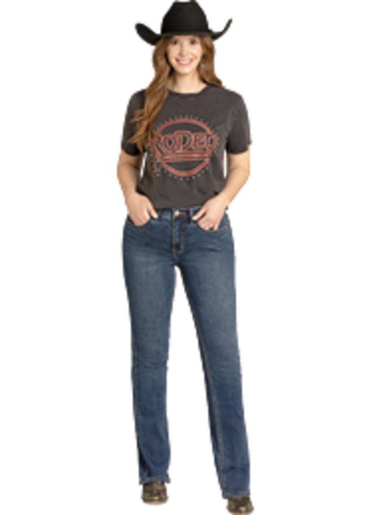 Rock & Roll Denim Rodeo Graphic Tee Studs