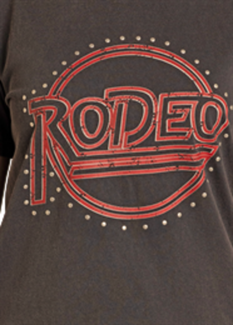 Rock & Roll Denim Rodeo Graphic Tee Studs