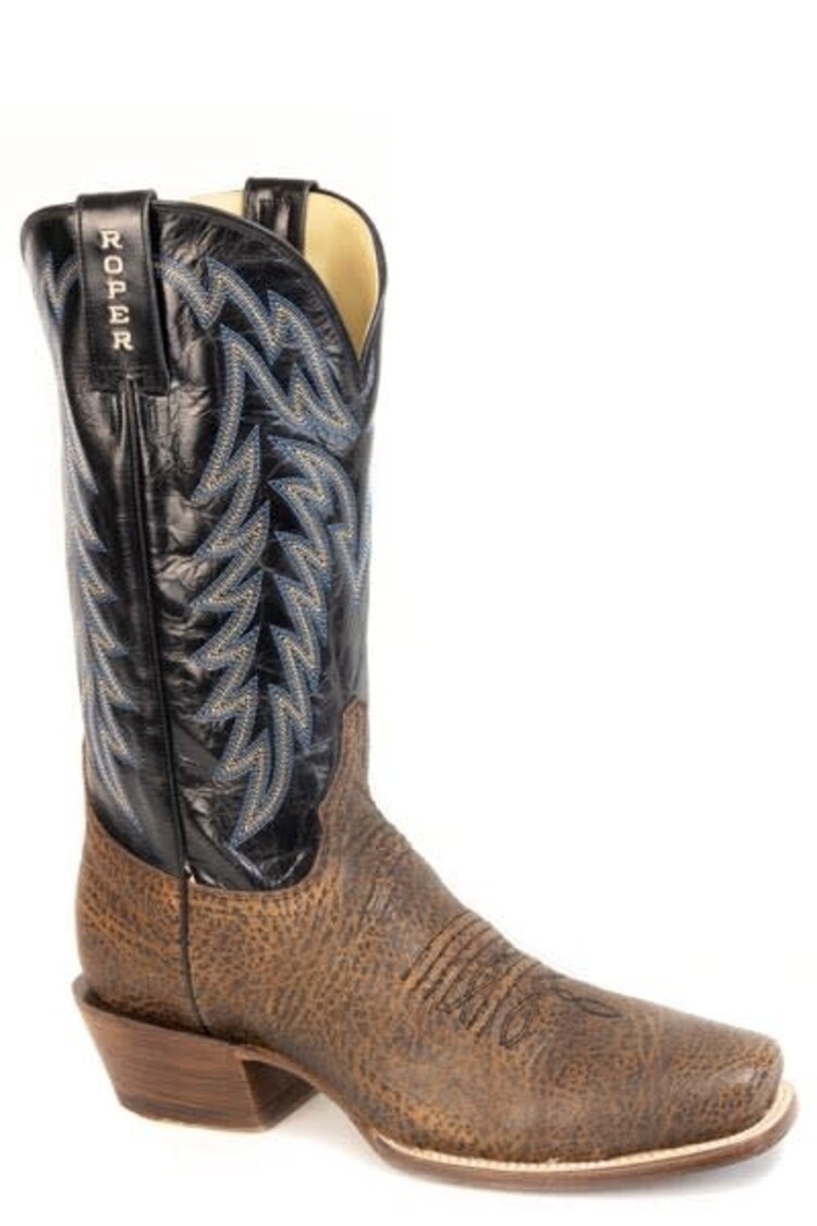 Roper Cutter Toe Brown Bison Black Marble