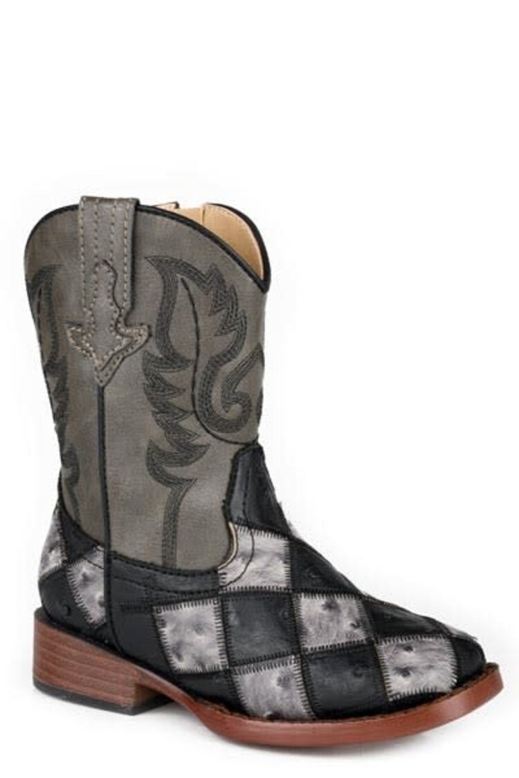 Roper Toddler Black Grey Bird Block