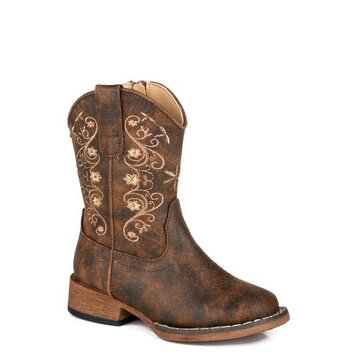 Roper Toddler Bailey Brown Floral Zip