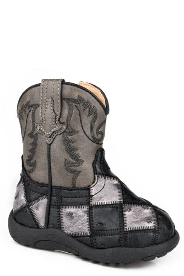 Roper Infant Black Grey Bird Block