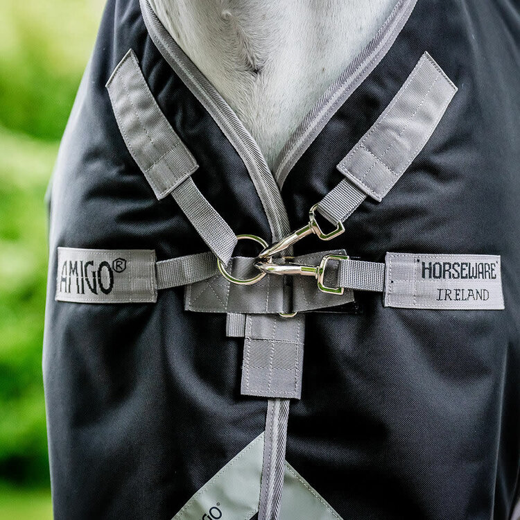 Horseware Rambo Supreme 1680D Turnout Black Grey 0g Light