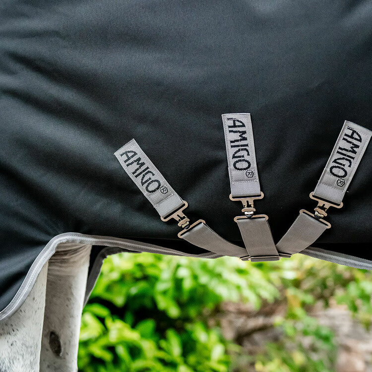 Horseware Rambo Supreme 1680D Turnout Black Grey 0g Light