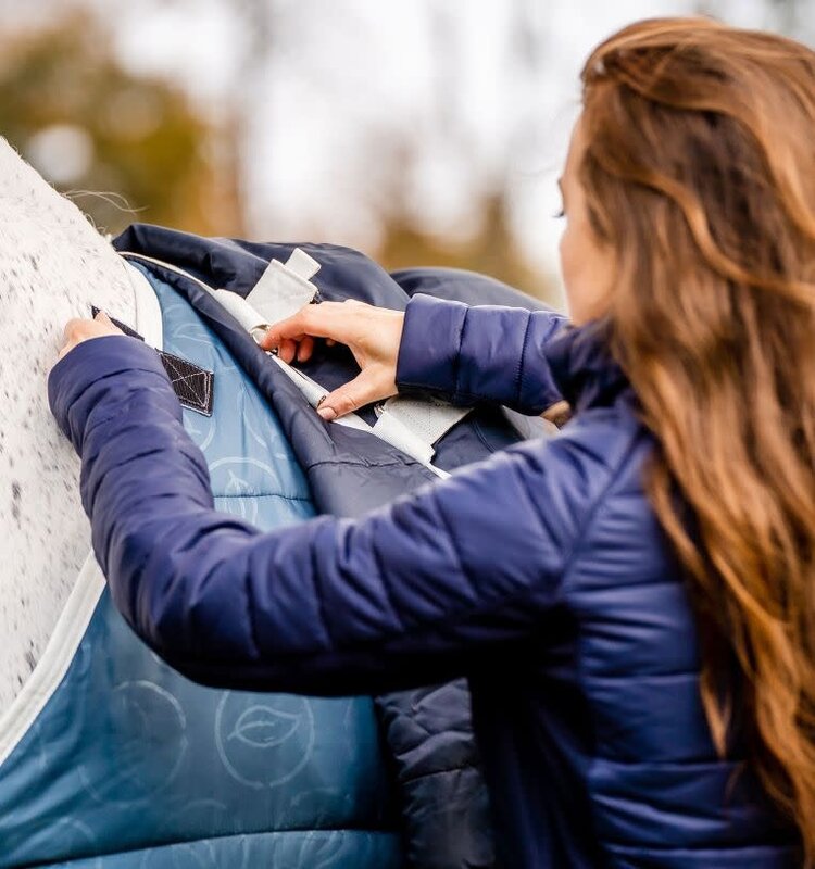 Horseware ECO Liner 200g Medium Teal Eco Print Grey