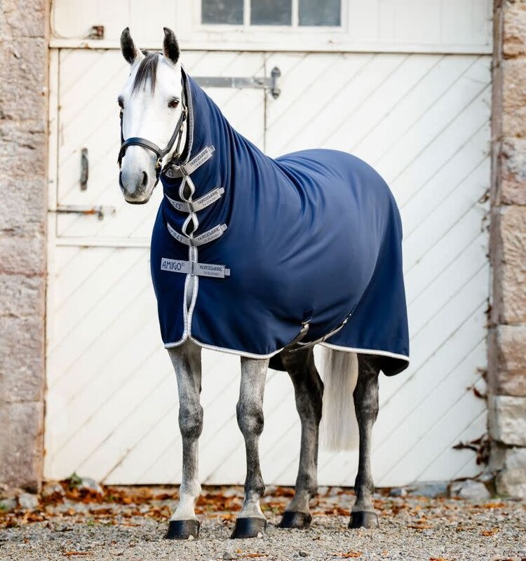 Horseware Amigo Jersey Integrated Cooler Navy Grey