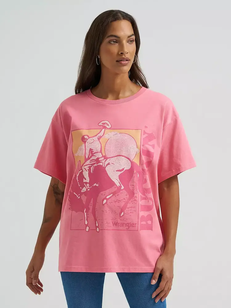 Wrangler Buckin Confetti Oversized Tee