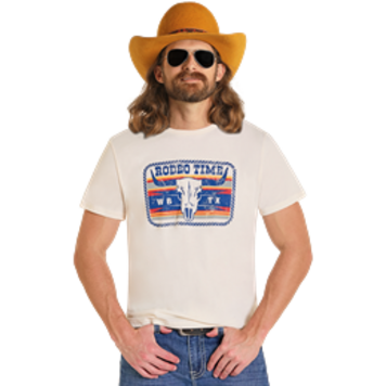 Rock & Roll Denim Dale Rodeo Time Tee Off White