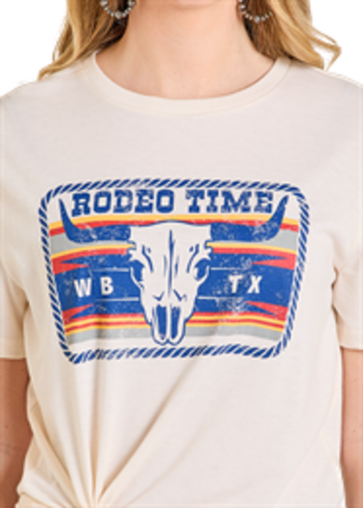Rock & Roll Denim Dale Rodeo Time Tee Off White
