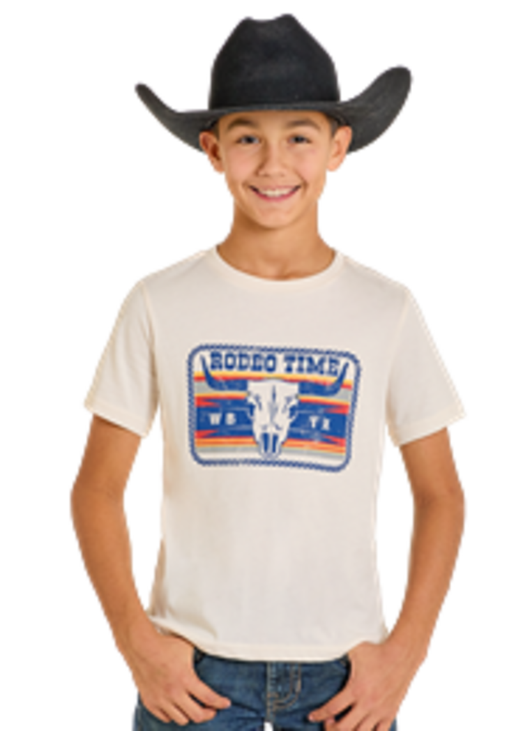 Rock & Roll Denim Youth Dale Rodeo Time Tee Off White
