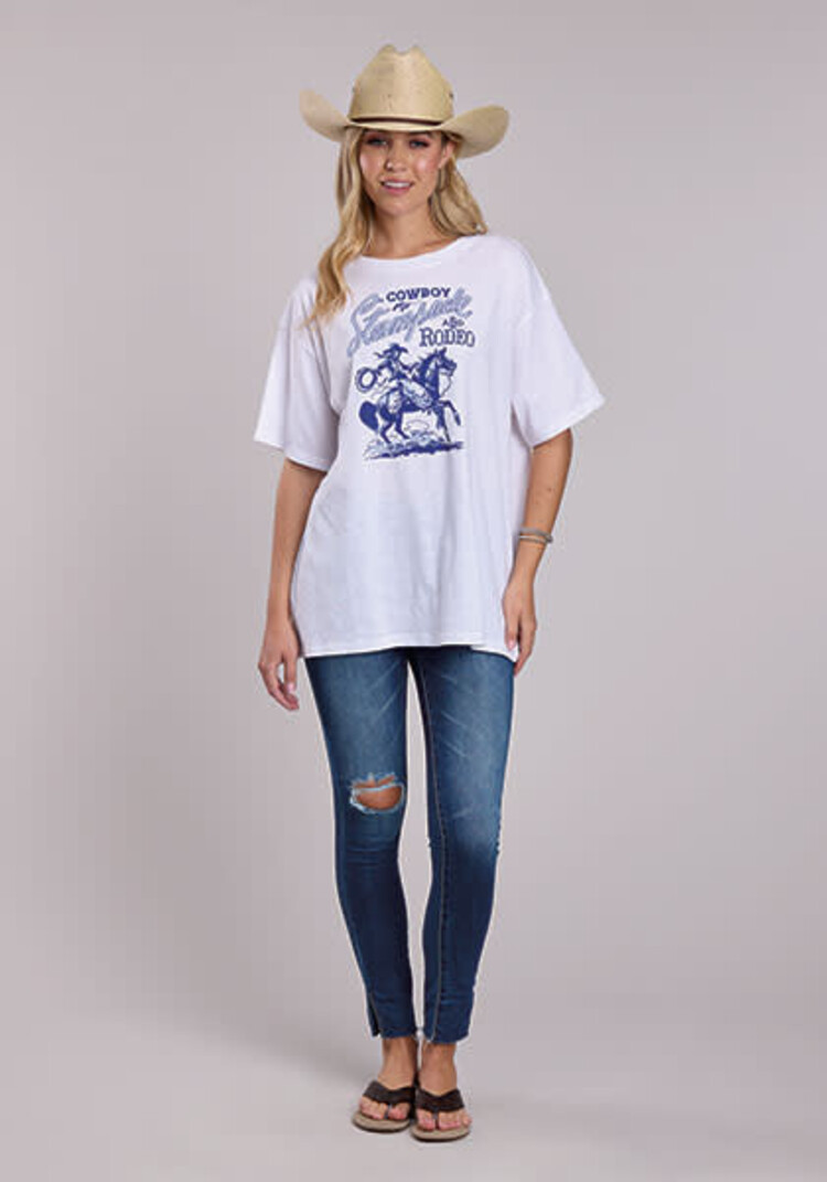 Roper Super Oversized Graphic Tee White