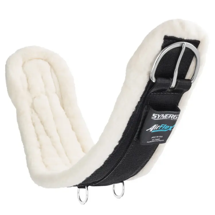 Weaver Leather AirFlex Roper Cinch With Merino Wool Fleece Liner Flat Buckle