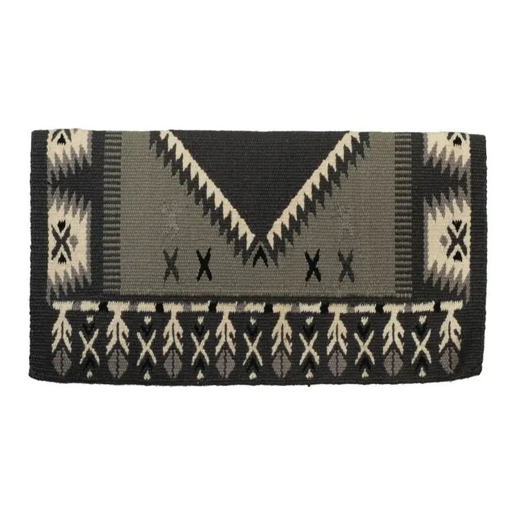 Weaver Leather New Zealand Wool Show Blanket Charcoal Silver Cream