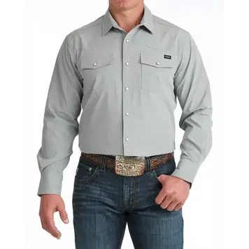 Cinch Stretch Ripstop Camp Shirt Gray