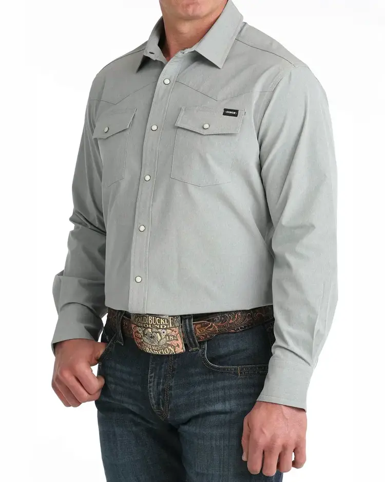 Cinch Stretch Ripstop Camp Shirt Gray