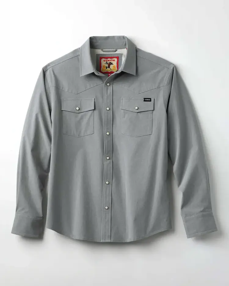 Cinch Stretch Ripstop Camp Shirt Gray