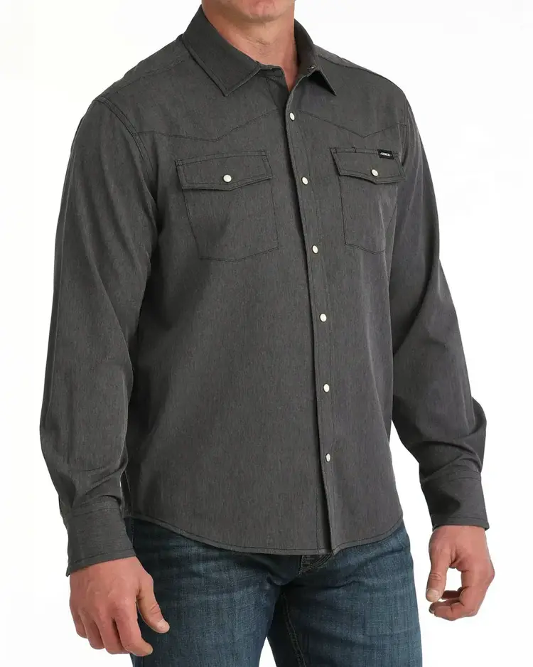 Cinch Stretch Ripstop Camp Shirt Black