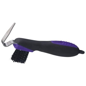 Tough 1 Great Grips Hoof Pick with Brush Purple