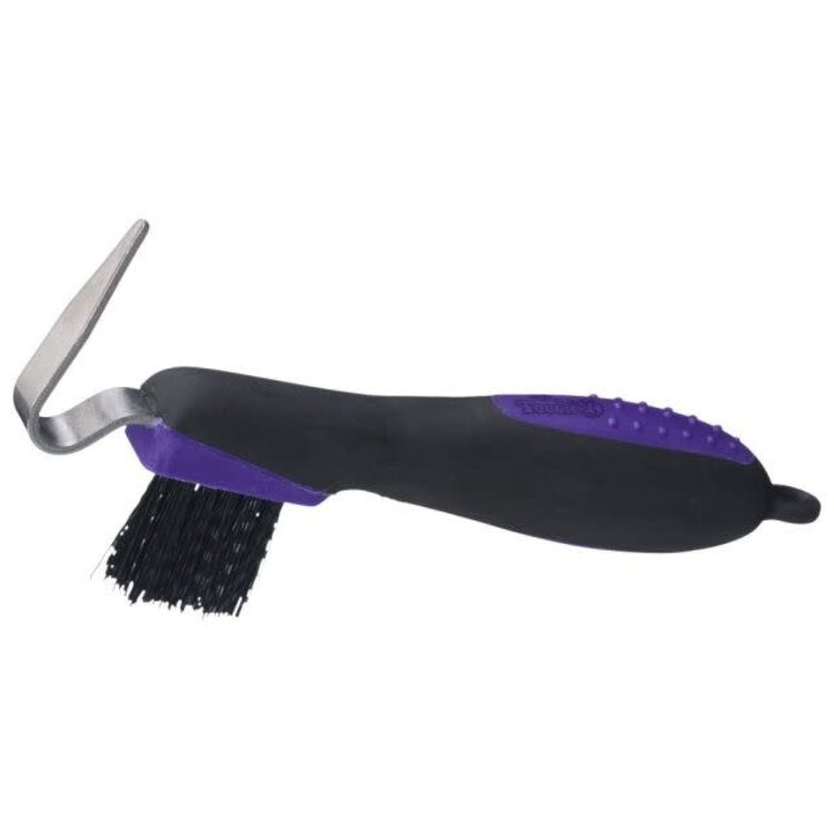 Tough 1 Great Grips Hoof Pick with Brush Purple