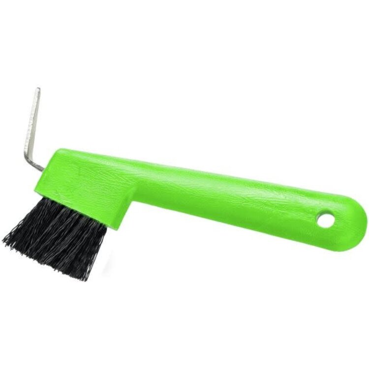 Tough 1 Hoof Pick Brush Combo Neon Green