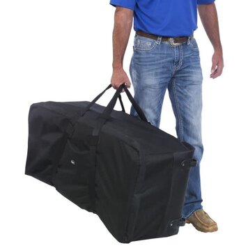 Tough 1 Hay Bale Cover with Wheels Black