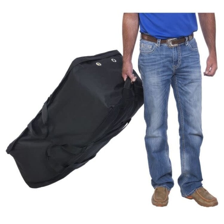 Tough 1 Hay Bale Cover with Wheels Black