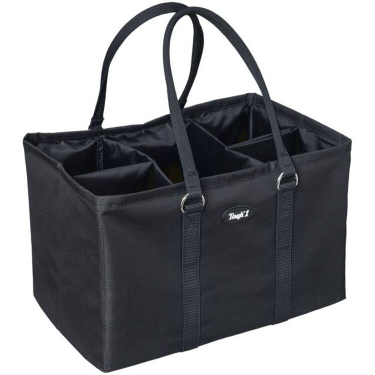 Tough 1 Deluxe Breakdown Grooming Gear Tote Black Gray Handles