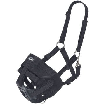 Tough 1 Horse Easy Breathe Grazing Muzzle Black