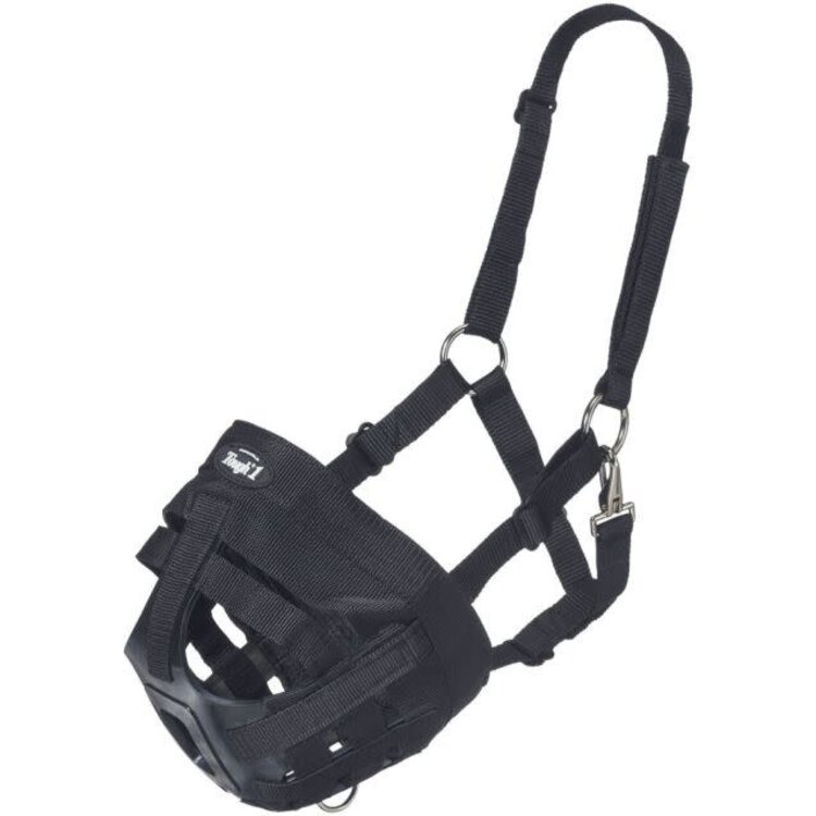 Tough 1 Horse Easy Breathe Grazing Muzzle Black