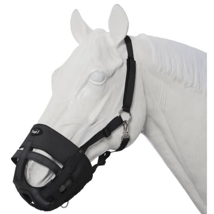 Tough 1 Horse Easy Breathe Grazing Muzzle Black