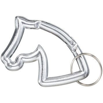 Horsehead Carabiner Keychain Silver