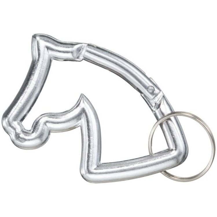 Horsehead Carabiner Keychain Silver