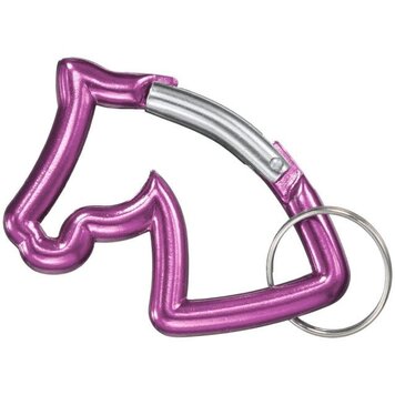 Horsehead Carabiner Keychain Pink