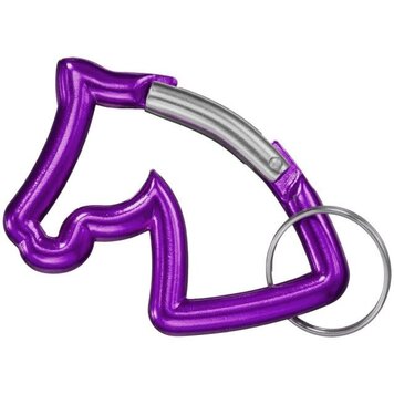 Horsehead Carabiner Keychain Purple