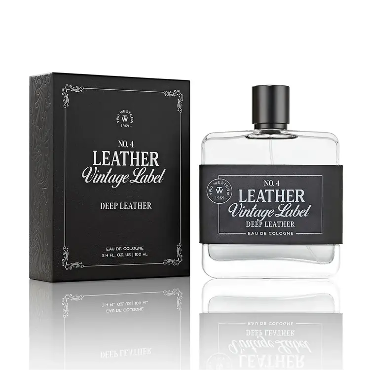 Tru Fragrance No. 4 Leather Vintage Label Deep Leather