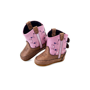 Old West Infant Soft Bottom Velcro Back Pink