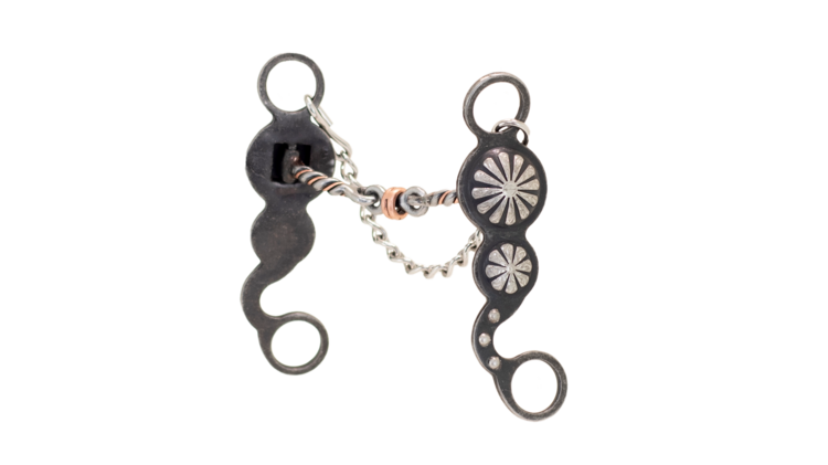 Cowboy Tack Nellie Miller Double Concho Dog Bone Twisted Bit