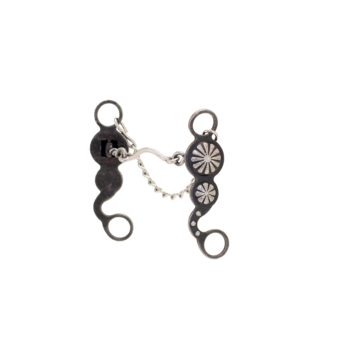 Cowboy Tack Nellie Miller Double Concho Low Ported Chain Bit
